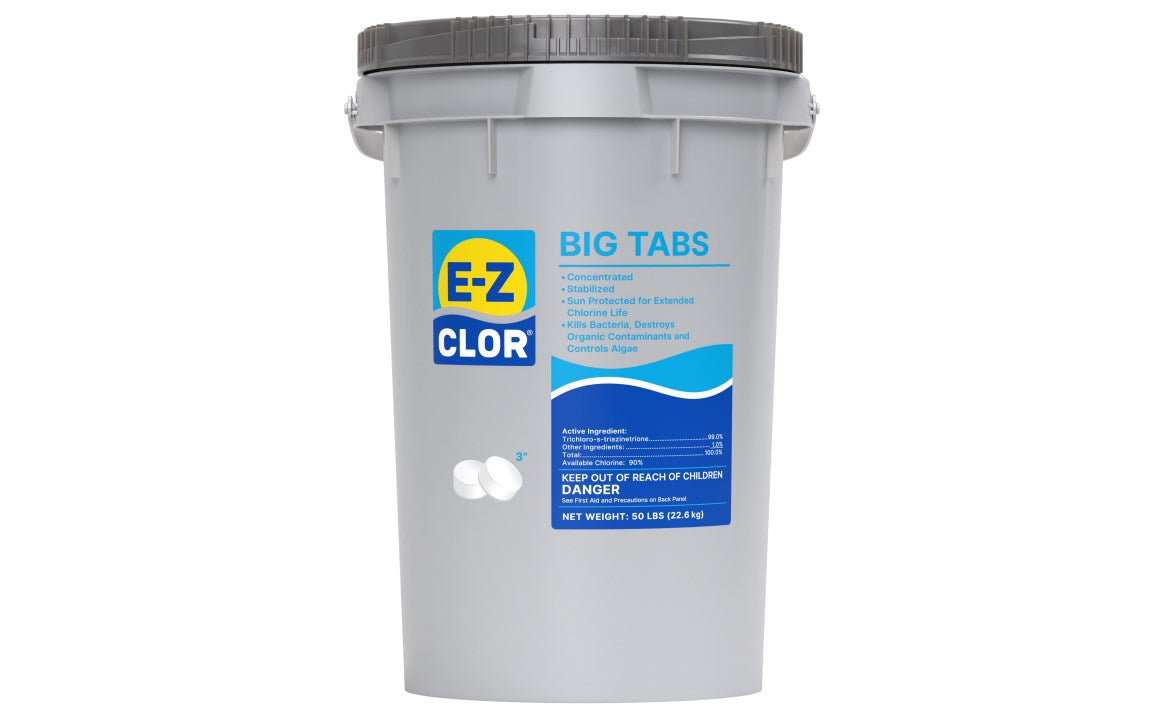 50 lb 3" 8 oz Big Tabs Sanitizer Unwrapped Pail