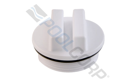 1.5" MPT White Plug with O-Ring