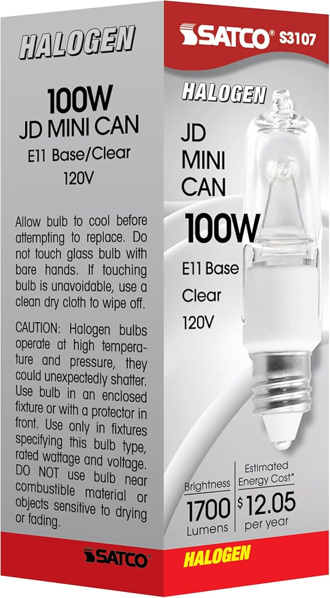 10/CS 100W 120V T4 E11 THREAD-IN HALOGEN BULB