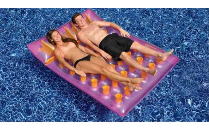 36-Pocket French Double Floating Mattress Pink/Orange