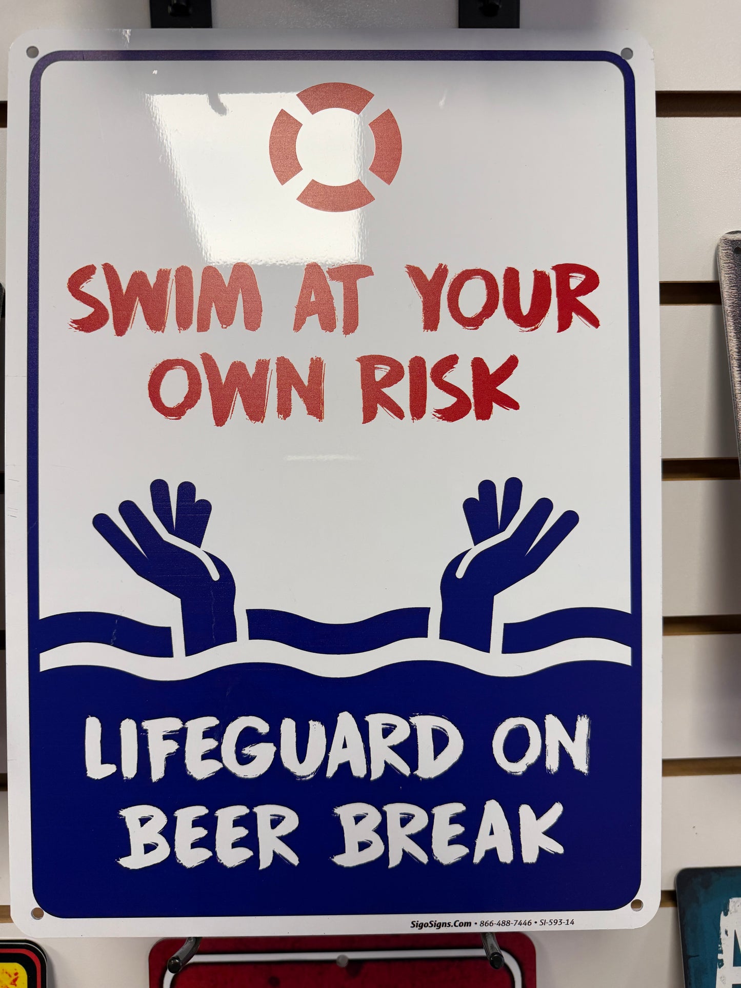 "SWIM AT YOUR OWN RISK"